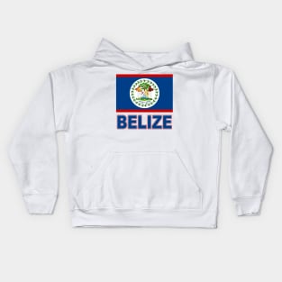 The Pride of Belize - Belizean Flag Design Kids Hoodie